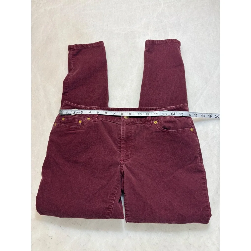 Michael Kors Burgundy Corduroy Pants Slim‎ Fit Women Size 6 - Picture 7 of 10